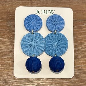 J. Crew Triple-drop Raffia Earrings